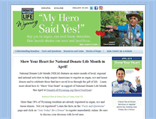 Tablet Screenshot of donatelifewyoming.org